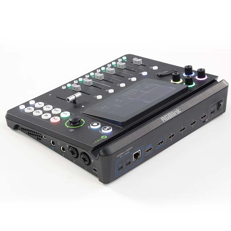 RGBlink Mini-mx, Professional Video Mixer Switcher 4K Multi-Cam Video Switcher with 5.5-inch Display Production Solution for Live Streaming and Gaming, Podcasting, Music Production, Content Creation