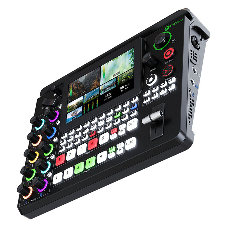 RGBlink Mini-Edge, All in One Video Mixer Switcher 4K Multi-Cam Video Switcher with 5.5-inch Display, 5 Channel Input Video Production Solution for Live Streaming, Podcasting, Content Creation...