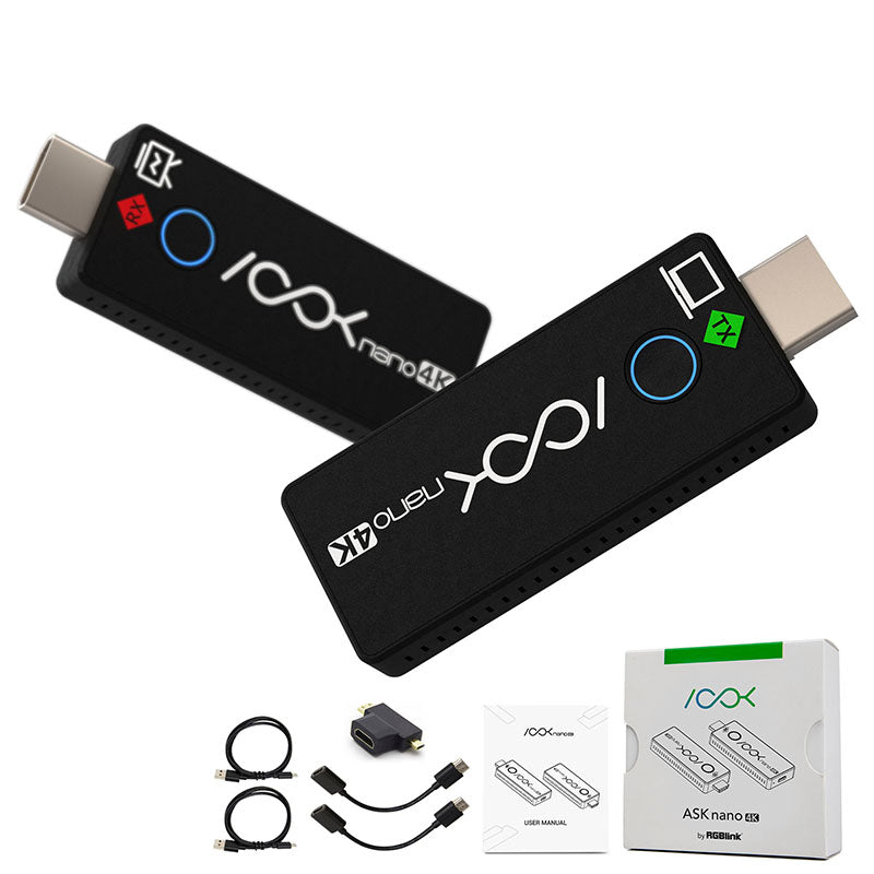RGBlink 4K Wireless HDMI Transmitter and Receiver Kit,Plug and Play,Wireless HDMI Extender Multiple Receivers,Supports PC/Phones/Laptop for Meetings Live Broadcasts Zoom 3840×2160@60Hz Output