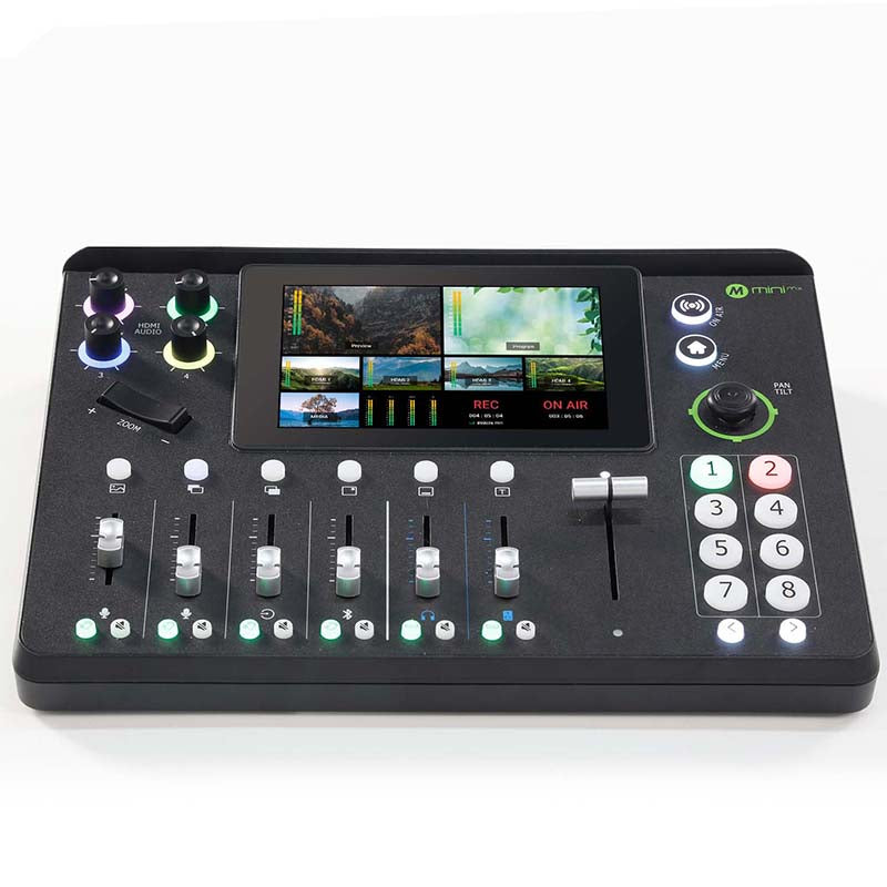 RGBlink Mini-mx, Professional Video Mixer Switcher 4K Multi-Cam Video Switcher with 5.5-inch Display Production Solution for Live Streaming and Gaming, Podcasting, Music Production, Content Creation
