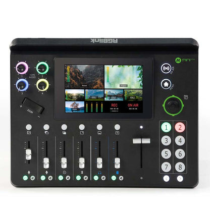RGBlink Mini-mx, Professional Video Mixer Switcher 4K Multi-Cam Video Switcher with 5.5-inch Display Production Solution for Live Streaming and Gaming, Podcasting, Music Production, Content Creation